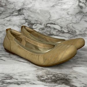 Timberland Earthkeepers Ellsworth Stitch Ballet Flat Tan Genuine Leather 10M New